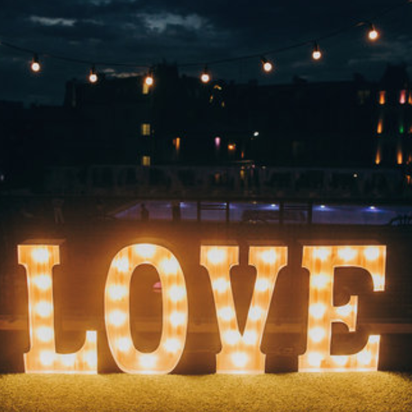 Love Letters Signage Hire