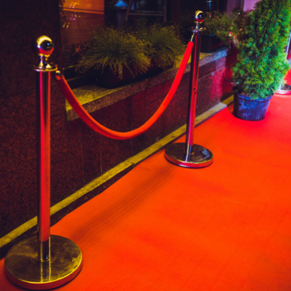 Red Carpet & Gold Bollards Hire