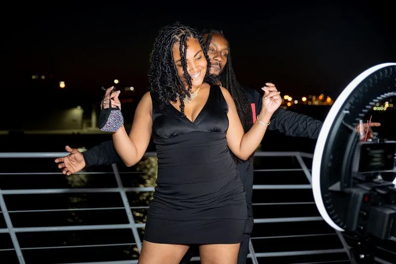 Rotating video booth