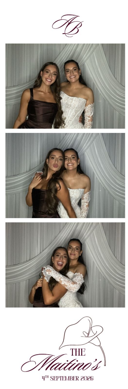 Custom photo booth strip design for an anniversary